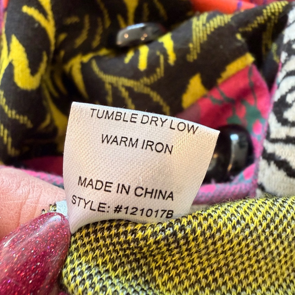 Aunt Wanda Vibrant Multicolor Patchwork Blazer - image 8